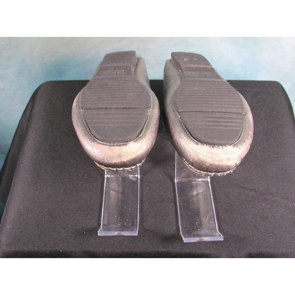 Flag Ltd Metallic Pewter Nappa Glove Leather Driving Penny Loafers 8.5M Brazil